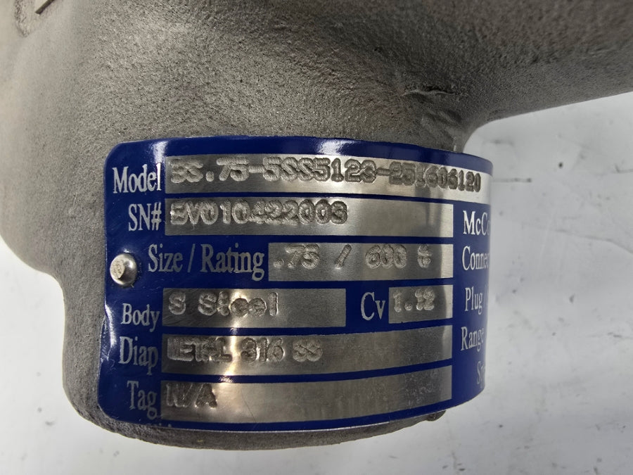 BURLING VALVE BS.75-5SS5123-251606120 10-35PSI 0.75" NSNP
