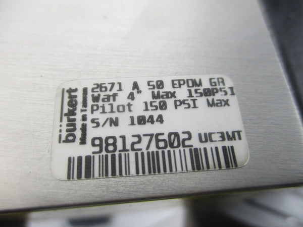 BURKERT 98127585 150PSI 4" NSNP