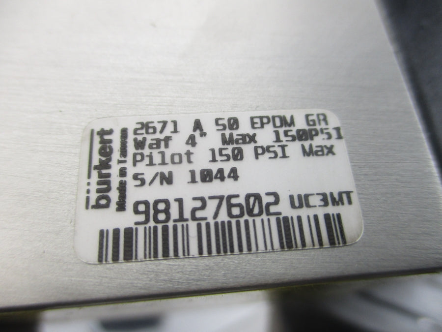 BURKERT 98127585 150PSI 4" NSNP