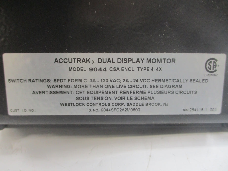 WESTLOCK CONTROLS 9044 9044SFC2A2M0600 120VAC 3A NSMP