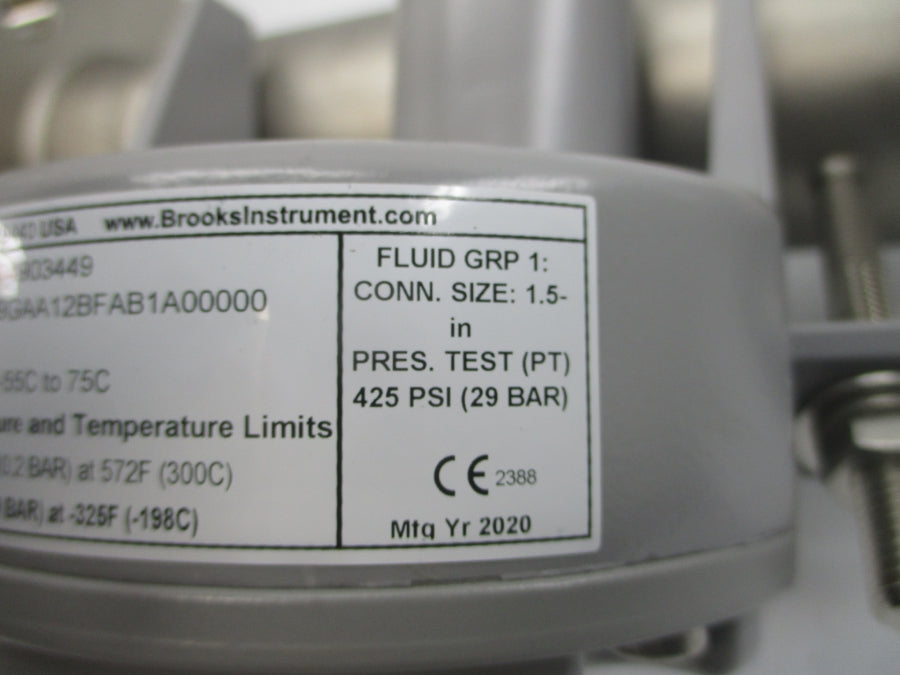 BROOKS INSTRUMENT 3809GAA12BFAB1A00000 275PSI 1.5" NSNP