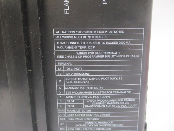 FIREYE EB700 120V 9.8A NSNP