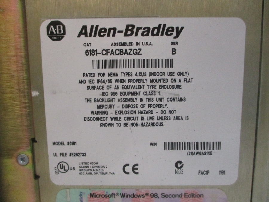 INDUSTRIAL SPARE PART 6181-CFACBAZGZ SER. B 240VAC 1.7A UNMP
