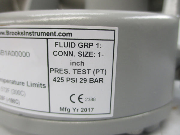 BROOKS INSTRUMENT 3809GAA10DFAB1A00000 275PSI 1" NSNP