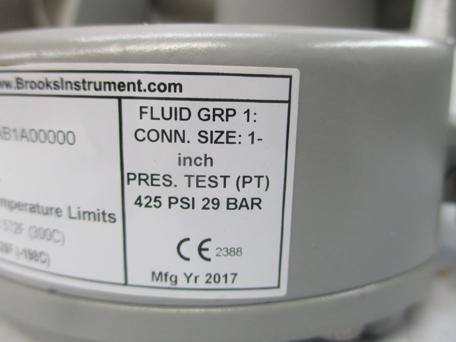 BROOKS INSTRUMENT 3809GAA10DFAB1A00000 275PSI 1" NSNP