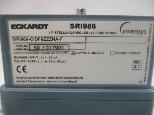 ECKARDT SRI986-CIDF6ZZZNA-F 90PSI REV. 2.1 NSMP