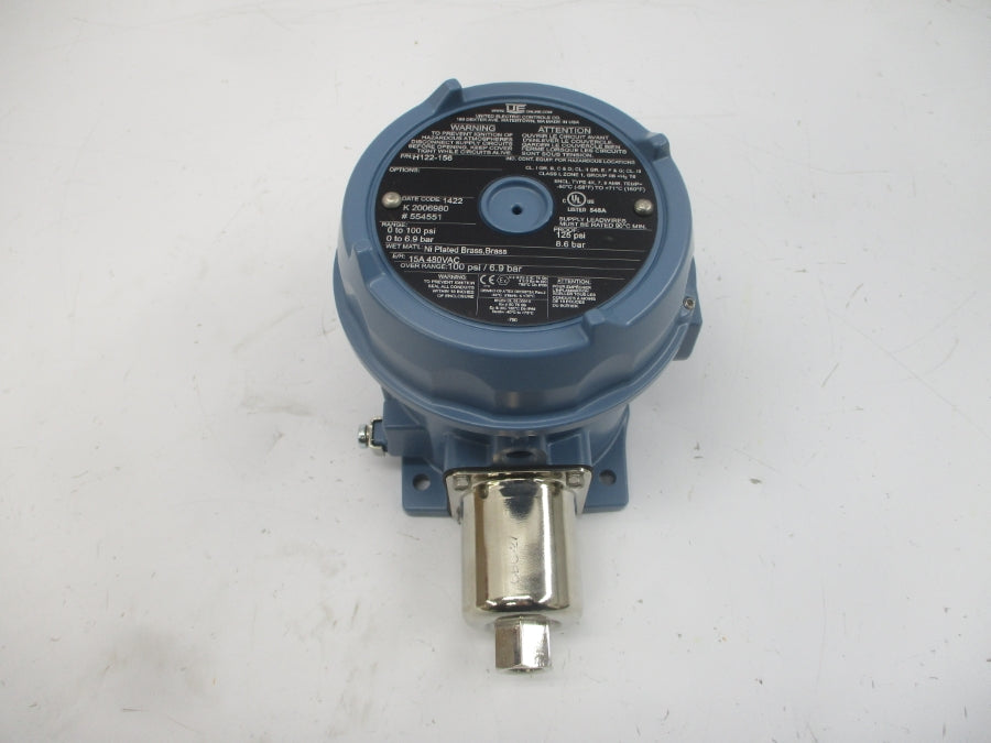 UNITED ELECTRIC CONTROLS H122-156 480VAC 15A 0-100PSI NSMP