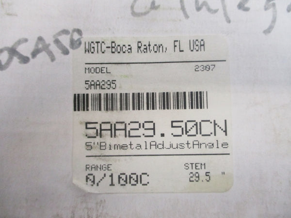 WGTC-BOCA 5AA295 0/100'C 5" STEM29.5 NSMP