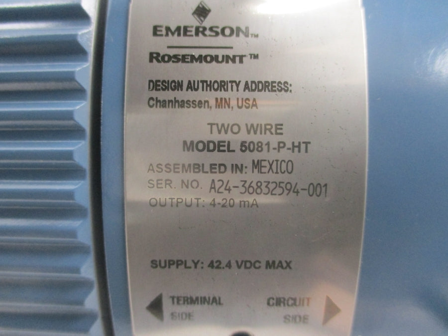 ROSEMOUNT 5081-P-HT-69 42.4VDC NSNP
