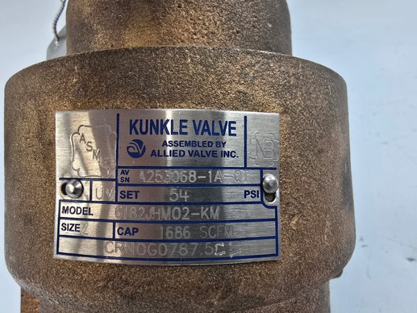 KUNKLE VALVE 6182JHM02-KM 54PSI 2" NSNP