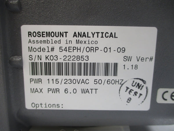 ROSEMOUNT 54EPH/0RP-01-09 115/230VAC REV. E NSMP