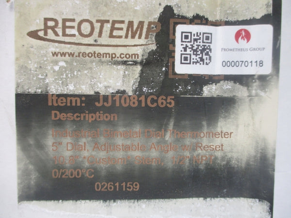 REOTEMP JJ1081C65 0/200'C 5" STEM10.8 NSMP