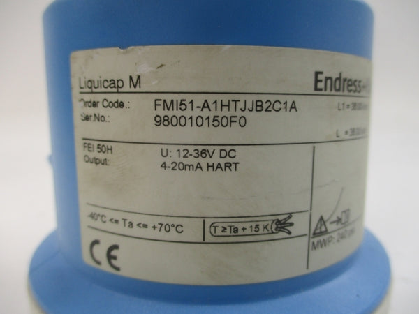 ENDRESS+ HAUSER FMI51-A1HTJJB2C1A 12-36VDC 240PSI 36.00" NSNP