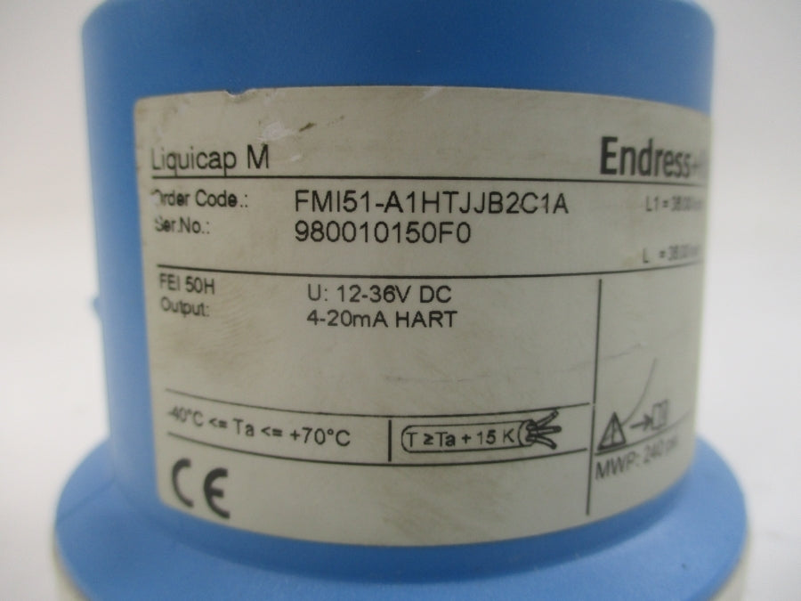 ENDRESS+ HAUSER FMI51-A1HTJJB2C1A 12-36VDC 240PSI 36.00" NSNP