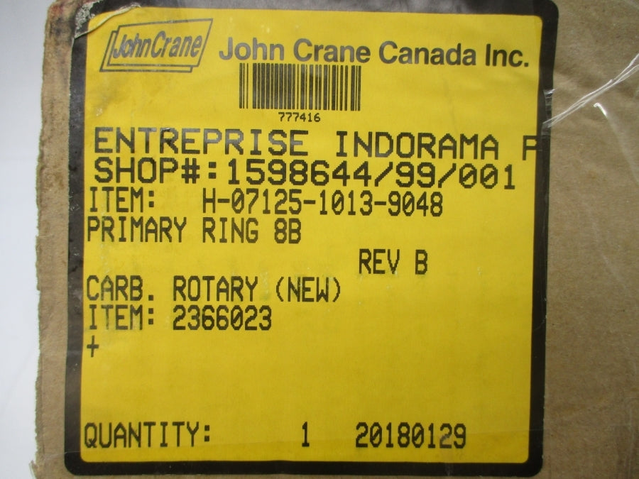 JOHN CRANE H-07125-1013-9048 2366023 REV. B NSMP