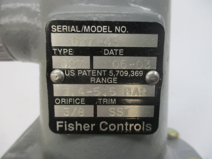 FISHER CONTROLS 627-43 250PSI 3/8" NSMP