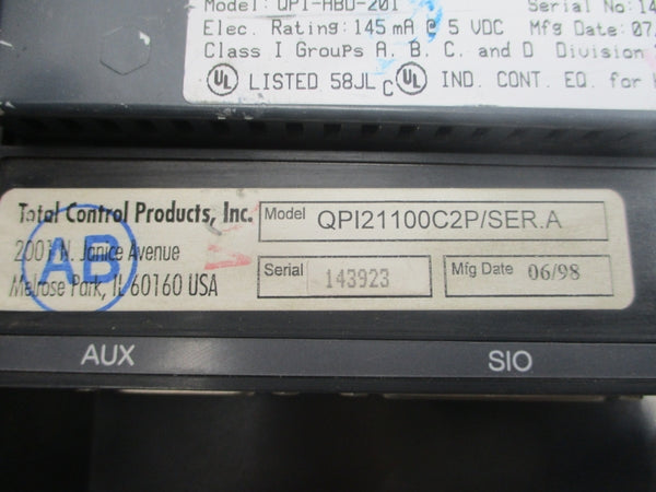 TOTAL CONTROL PRODUCTS QPI21100C2P SER. A 120VAC UNMP