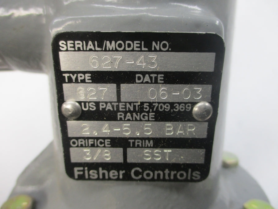 FISHER CONTROLS 627-43 250PSI 3/8" NSNP