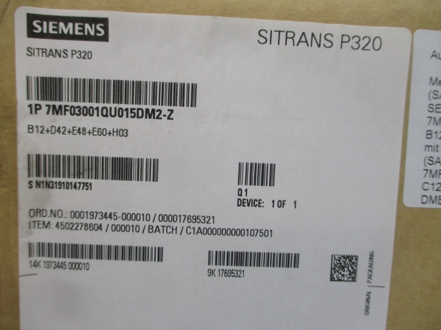 SIEMENS 7MF03001QU015DM2-Z 10.5-45VDC NSMP