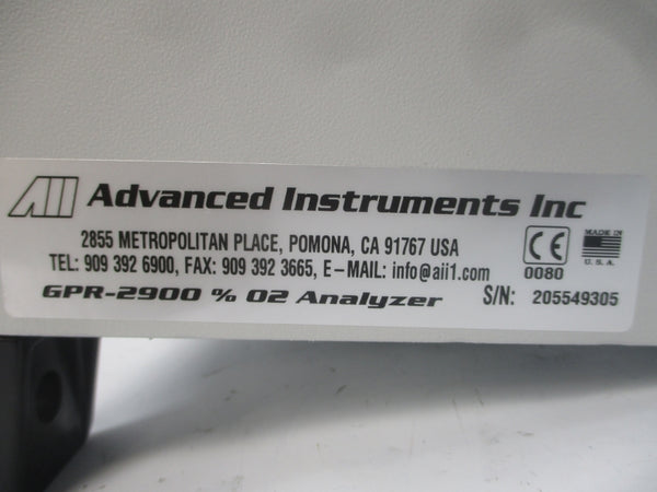 ADVANCED INSTRUMENTS GPR-2900 100-240V 0.75A NSNP