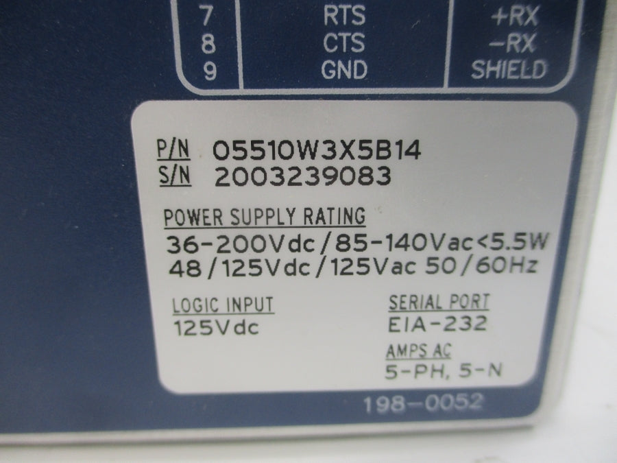 SEL SEL-551 05510W3X5B14 85-140VAC 5A NSNP