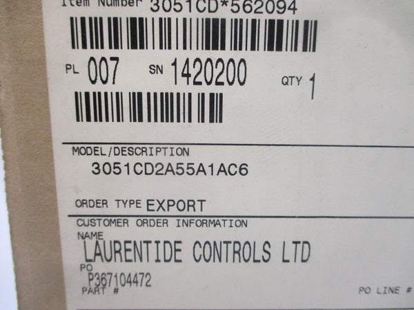 ROSEMOUNT 3051CD2A55A1AC6 10.5-42.4VDC 3626PSI NSMP