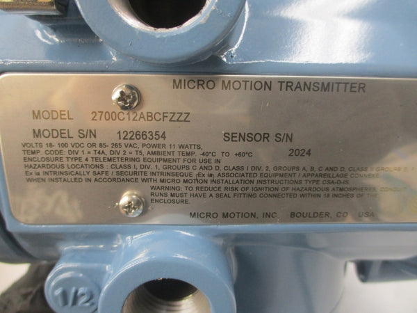 MICRO MOTION 2700C12ABCFZZZ 85-265VAC NSMP