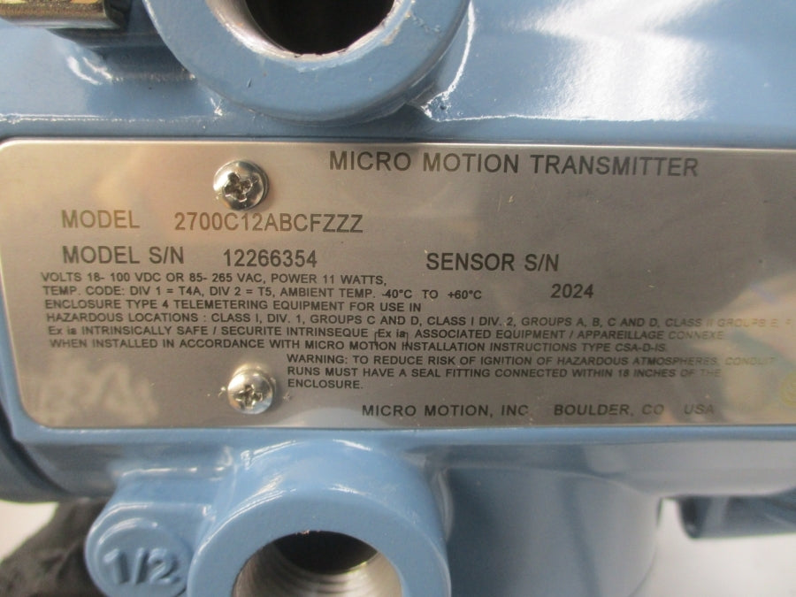 MICRO MOTION 2700C12ABCFZZZ 85-265VAC NSMP