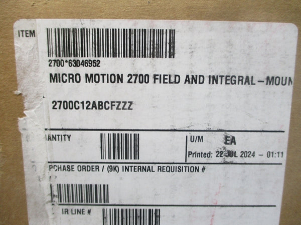 MICRO MOTION 2700C12ABCFZZZ 85-265VAC NSMP