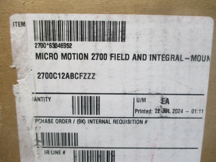 MICRO MOTION 2700C12ABCFZZZ 85-265VAC NSMP