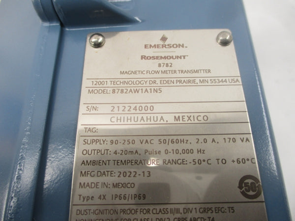 ROSEMOUNT 8782AW1A1N5 90-250VAC 2.0A NSNP