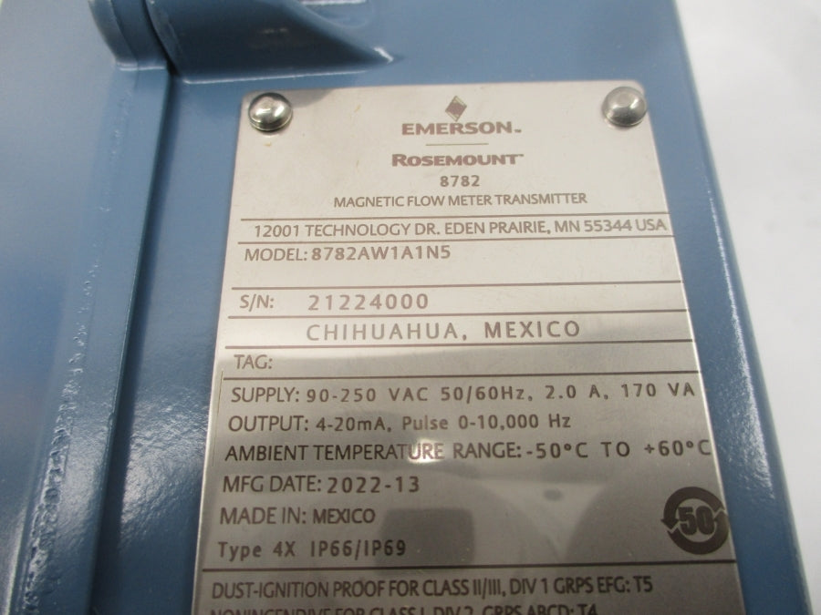 ROSEMOUNT 8782AW1A1N5 90-250VAC 2.0A NSNP