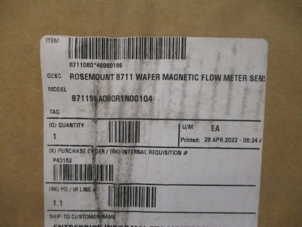 ROSEMOUNT 8711SSA080R1N0G1Q4 40VDC 0.5A 740PSI NSMP