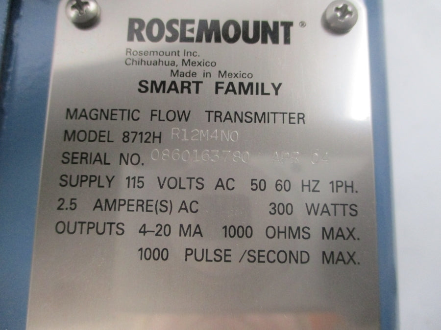 ROSEMOUNT 8712HR12M4N0 115VAC 2.5A NSMP