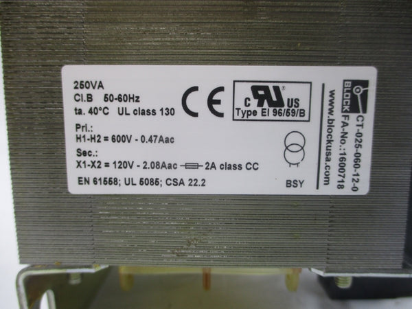 BLOCK CT-025-060-12-0 600V 0.47A NSNP