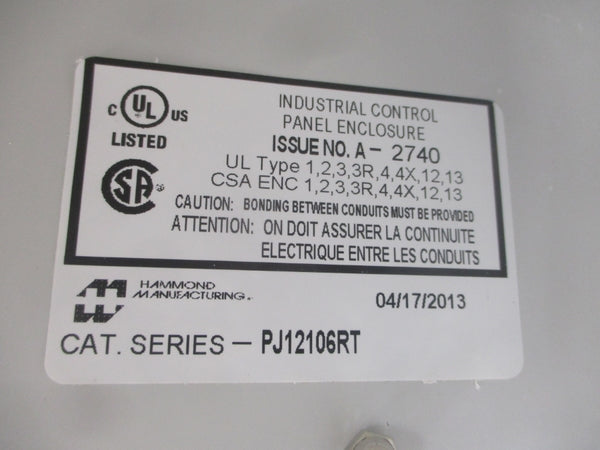HAMMOND MANUFACTURING PJ12106RT NSMP