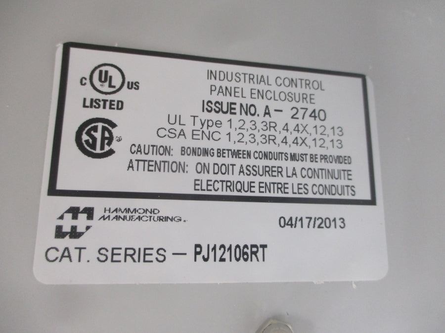 HAMMOND MANUFACTURING PJ12106RT NSMP