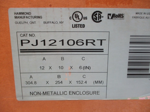 HAMMOND MANUFACTURING PJ12106RT NSMP