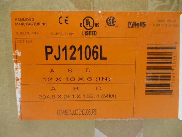 HAMMOND MANUFACTURING PJ12106L NSMP