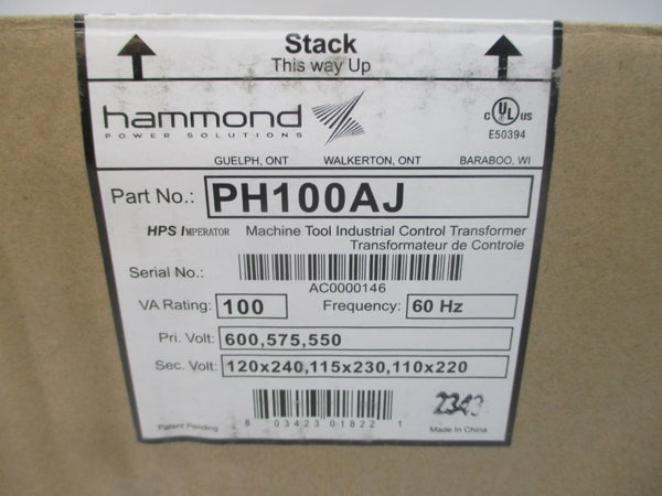 HAMMOND POWER SOLUTIONS PH100AJ 600V NSMP