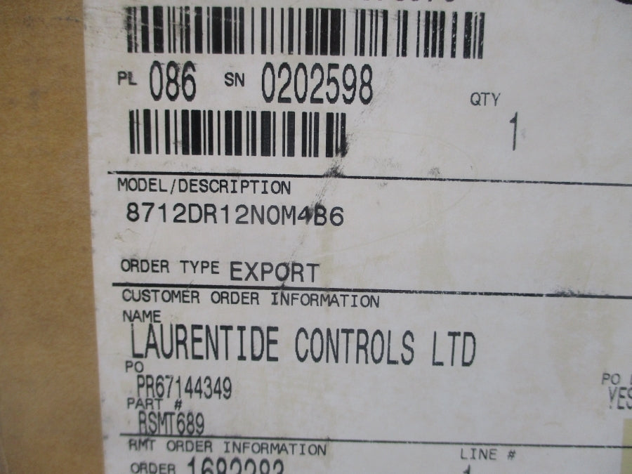 ROSEMOUNT 8712DR12N0M4B6 90-250VAC 2A NSMP