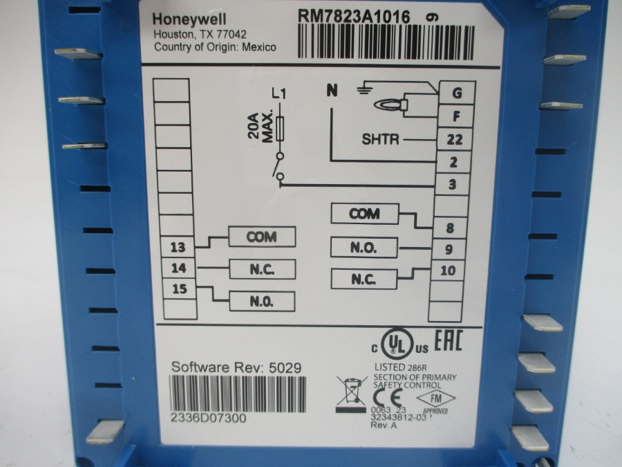 HONEYWELL RM7823A1016 120VAC 20A REV. 5029 NSMP