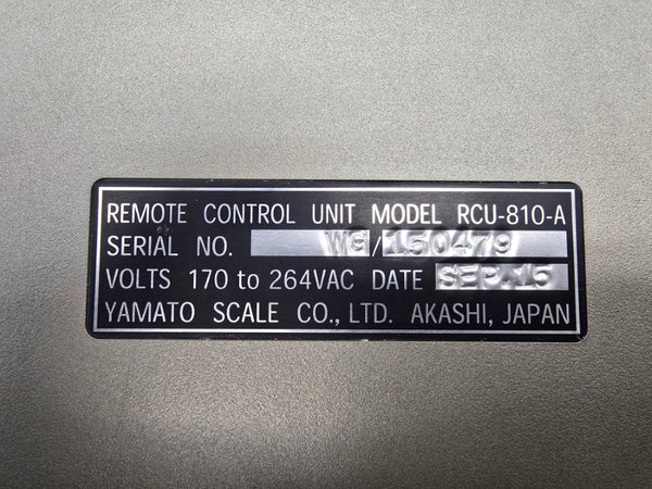 YAMATO SCALE RCU-810-A 170-264VAC (AS PICTURED) UNMP