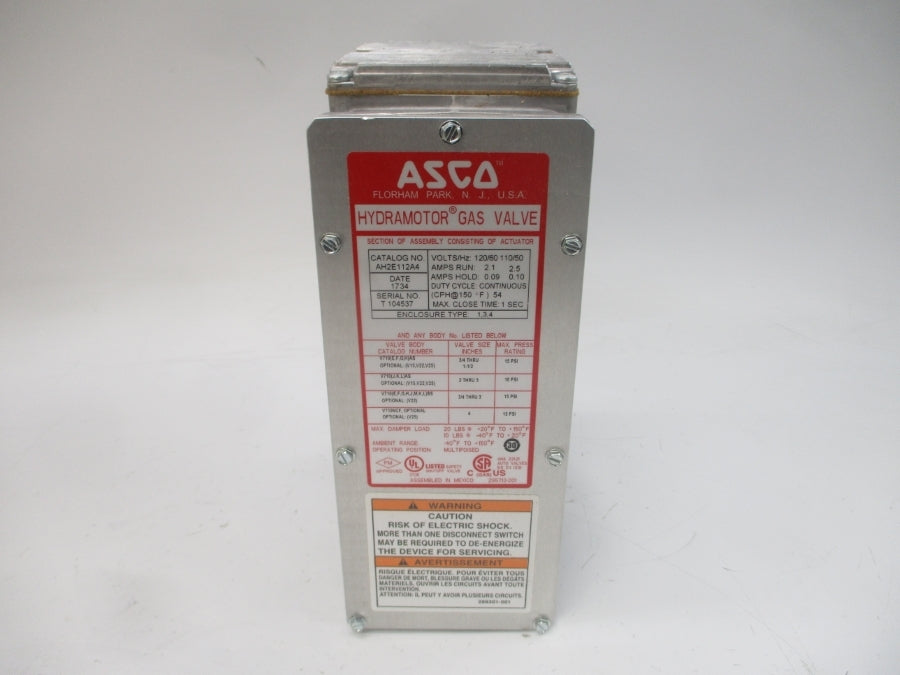 ASCO AH2E112A4 110/120V 2.1/2.5A 15PSI NSMP