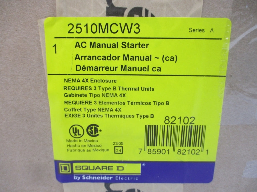 SQUARE D 2510MCW3 SER. A 600V NSMP