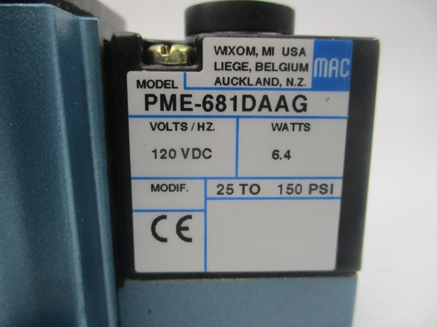 MAC 6323D-000-PM-681DA 120VDC 25-150PSI NSMP