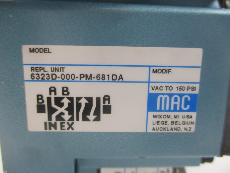 MAC 6323D-000-PM-681DA 120VDC 25-150PSI NSMP
