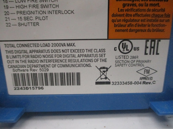 HONEYWELL RM7840L1018 F/W 5029 120VAC 9.8A REV. C NSMP