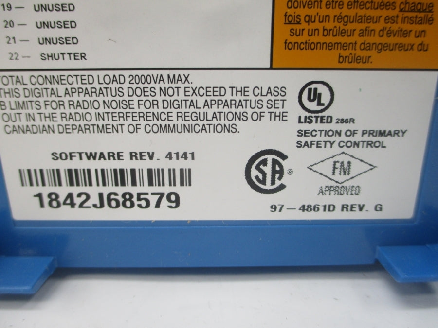 HONEYWELL RM7885A1015 F/W 4141 120VAC REV. G NSMP