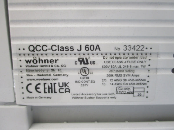 WOHNER 33422 600V 60A NSNP